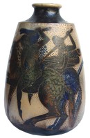 French Art Deco Monumental Ceramic Primavera Vase