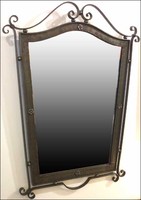 French Forties Art Deco Wrought Iron Mirror