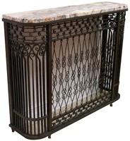 Art Deco Wrought Iron Console - Rope