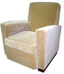 Beige Mohair Club Chair