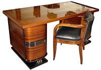 French Palissandre Desk & Chair
