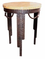 Small French Art Deco Wrought Iron Table