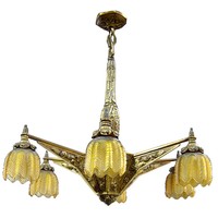 Bronze Six-arm Chandelier