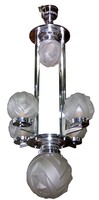 Six Ball Geometric Chandelier