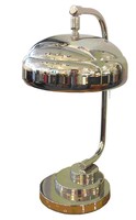 Pair American Deco Nickel Table Lamps