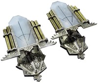 Pair American Art Deco Geometric Walls Sconces
