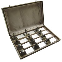 French Art Deco Geometric Pewter Animals Place Card Set