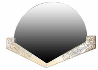 French Art Deco Carved Wood Mirror