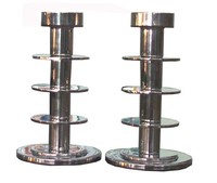 Pair Machine Age Art Deco Candlesticks