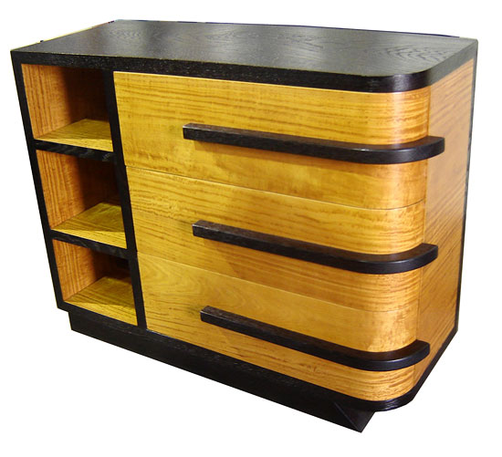 American Art Deco Streamline Asymmetrical Chest