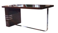 Mahogany & Nickel Art Deco Coffee Table