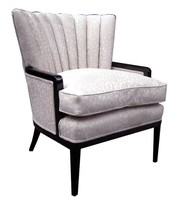 American Art Deco Fan Back Armchair