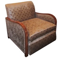 Pair French Art Deco Club Chairs