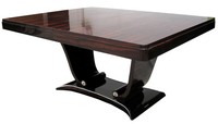 French Art Deco Macassar Ebony Dining Table