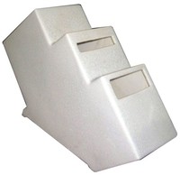 Belgian Art Deco Geometric White Stepped Vase