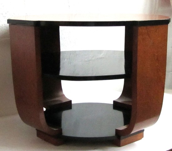 French Art Deco Burlwood Coffee or Center Table