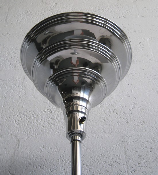 American Art Deco Aluminum Triple Cone Torchiere