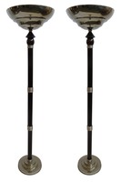 Pair Atelier Petitot French Art Deco Torchieres