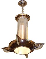 Atelier Petitot French Art Deco Streamline Chandelier