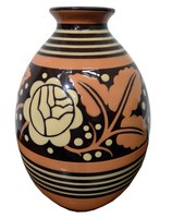 Belgian Art Deco Ceramic Vase by Charles Catteau
