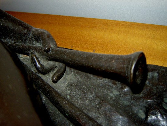 Ary Bitter French Art Deco Bronze Nymph with Fawn