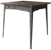 Wrought Iron Black Glass Table