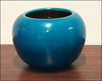 French Art Deco Blue Vase