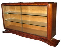 French Art Deco Rosewood Display Case Vitrine