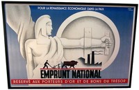 French Art Deco Emprunt National Poster by Jean Carlu