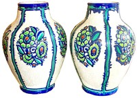 Two Charles Catteau Art Deco Vases