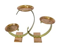 American Art Deco Triple Flower Stand by Chase Brass & Copper 1933