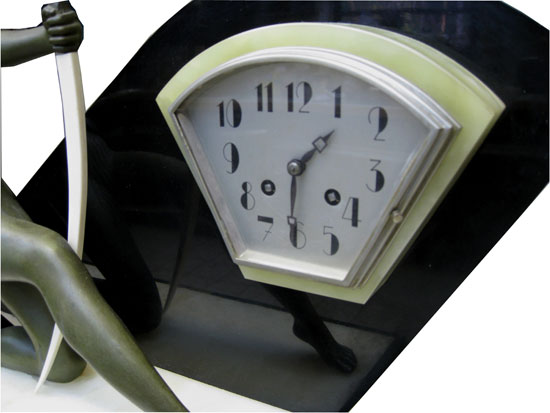French Art Deco Figural Clock