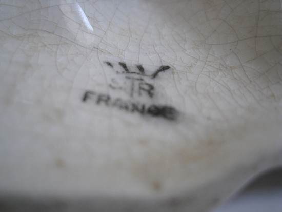 Claude Levi French Art Deco White Craqueleure elephant