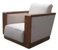 Pair of French Art Deco Club Chairs in Style of Dominique