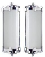 Pair of American Art Deco Corner Wall Sconces