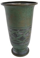 French  Art Deco Dinanderie Vase by Luc Lanel for Christofle