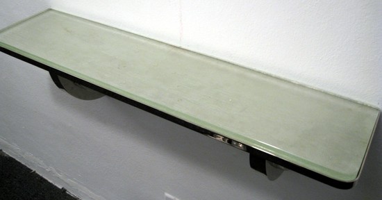 Dominique French Art Deco Chrome & Saint-Gobain Glass Console