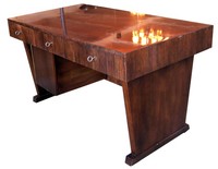 French Art Deco Mahogany Desk