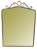 French Art Deco Hand Wrought Iron Mirror