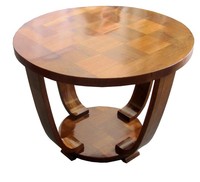 French Art Deco Rosewood Palissandre Parquetry Coffee Table