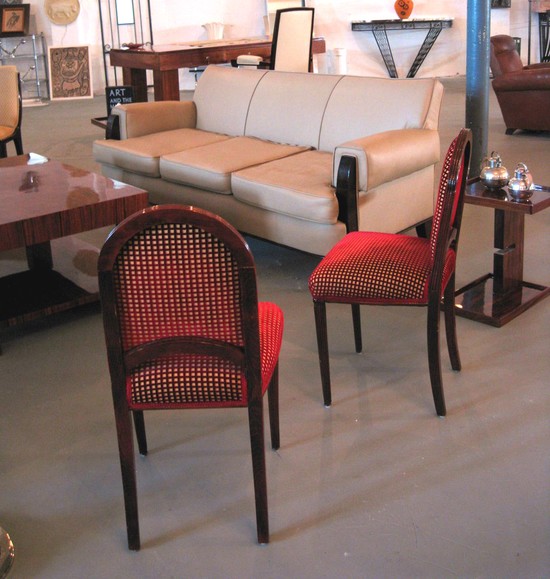 Pair of French Art Deco Chairs Attributed to Paul Follot