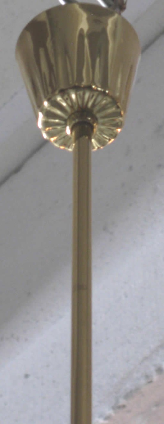 French 1950’s Brass and Glass Chandelier