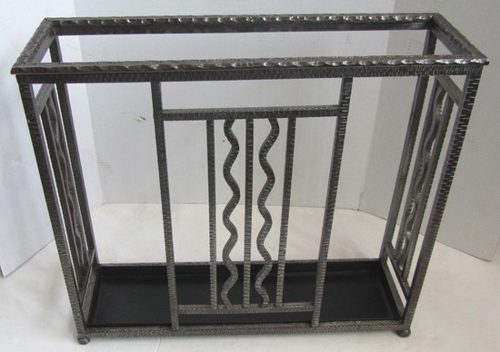 French Art Deco Wrought Iron Umbrella Stand