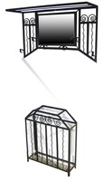 French Art Deco Wrought Iron Hall Tree Entryway Set