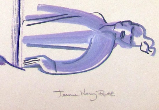 He Done Her Wrong! Watercolor by Jerry Roth Original American Art Deco Art by a WPA Artist