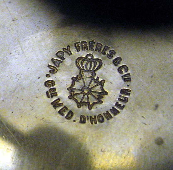 French Art Deco Silver over Bronze Clock