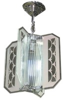Art Deco Ceiling Lamp with Pink Wings