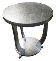 French Art Deco Silver Leaf Occasional Table