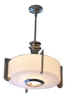American Art Deco Milk Glass Ceiling Light
