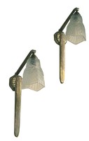 Pair French Art Deco Hanging Sconces